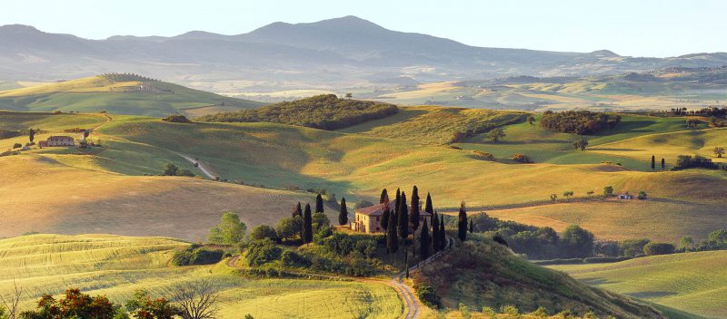 Paesaggio nei pressi di San Quirico d’Orcia, Siena (Landscape near San Quirico d'Orcia town)